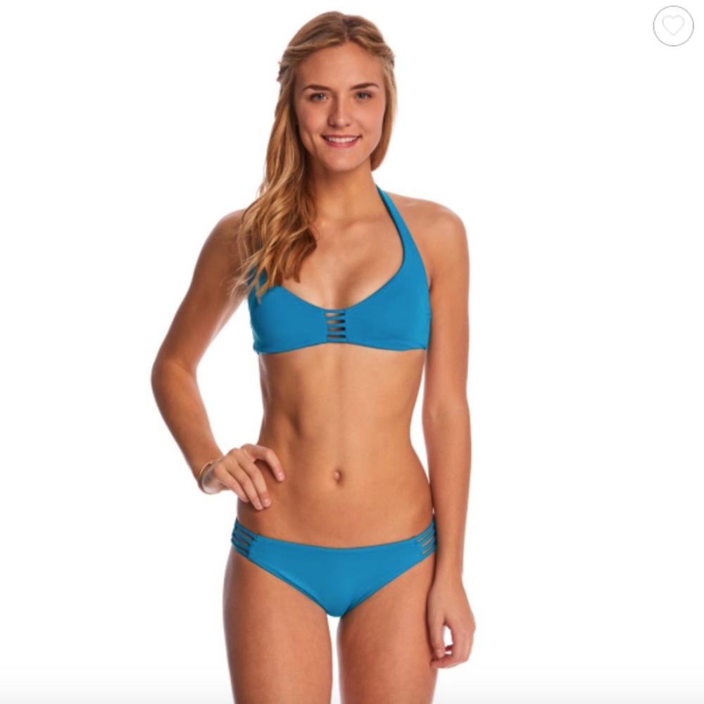 Strappy Love Halter Reversible Bikini Top+Bottoms